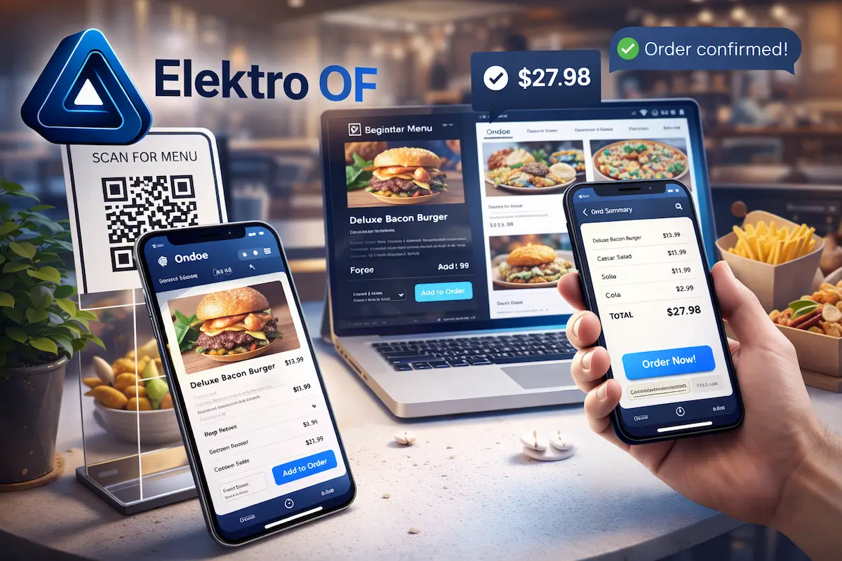 What is a digital online menu for restaurants