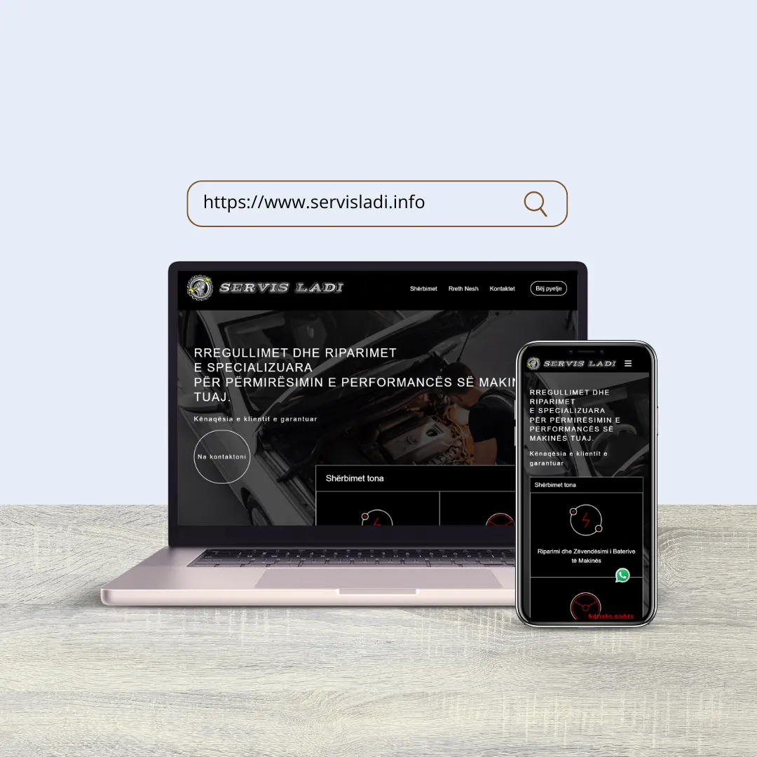 Servis Ladi — auto repair service website Albania