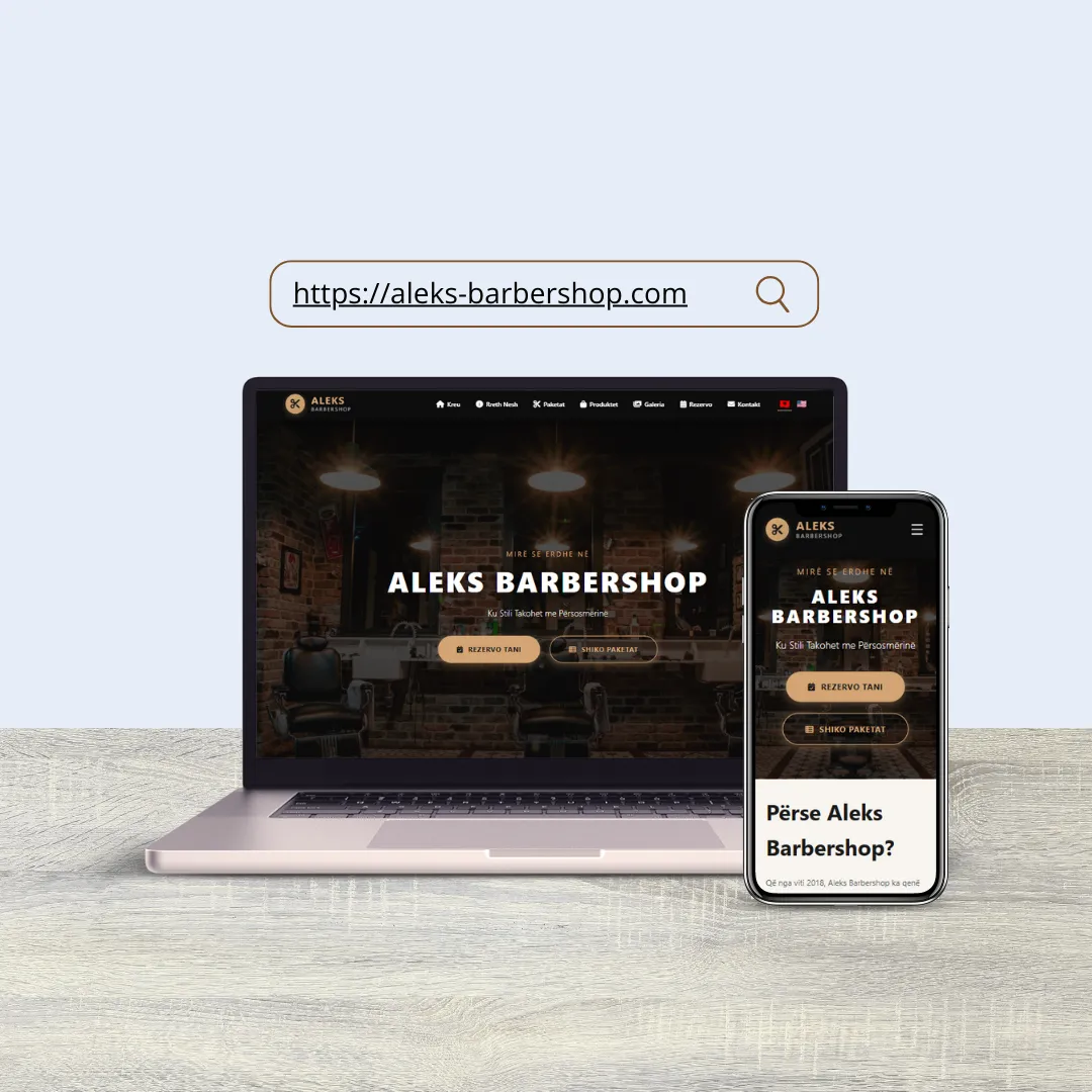 Aleks Barbershop — barbershop website Albania