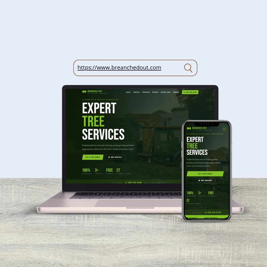 Branched Out — tree service website USA