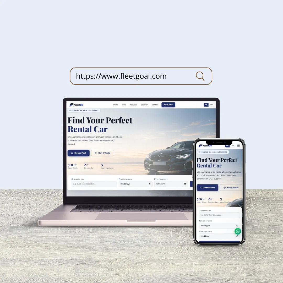 FleetGoal — faqe profesionale makinash me qira