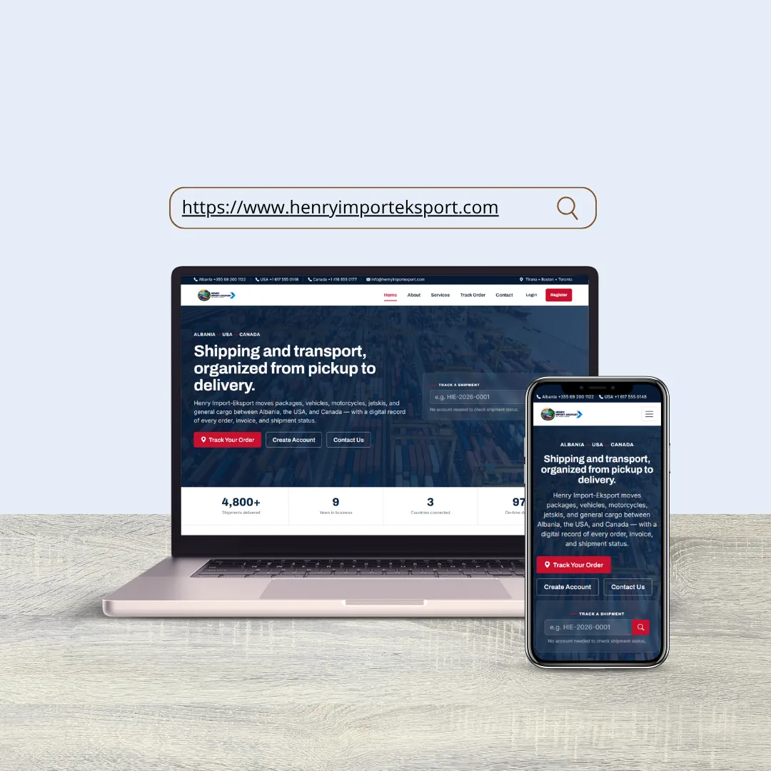 Henry Import Export — Albania–US transport services platform