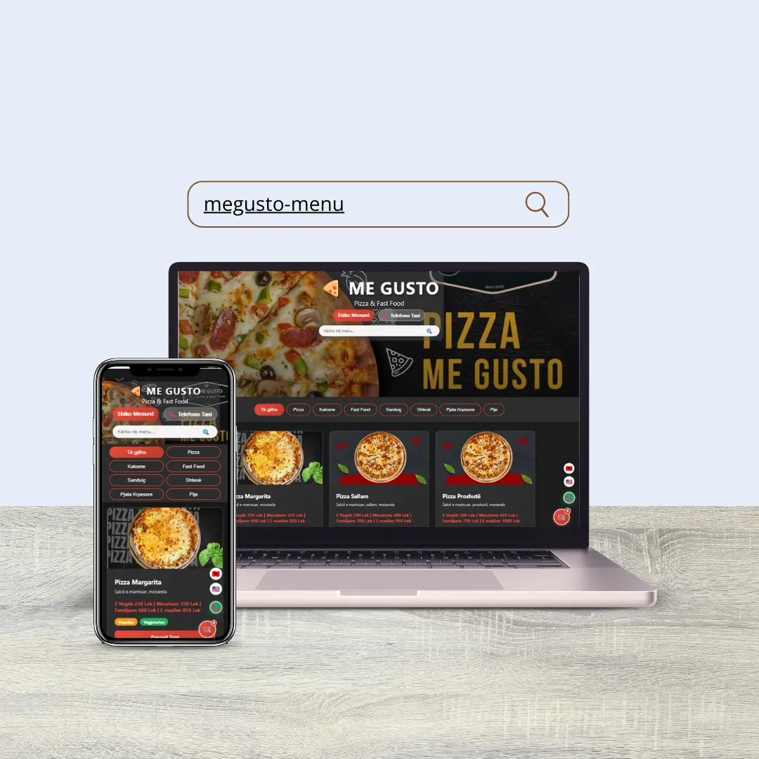 MeGusto — digital QR restaurant menu online
