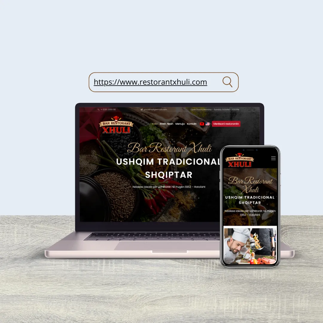 Bar Restorant Xhuli — traditional Albanian restaurant website