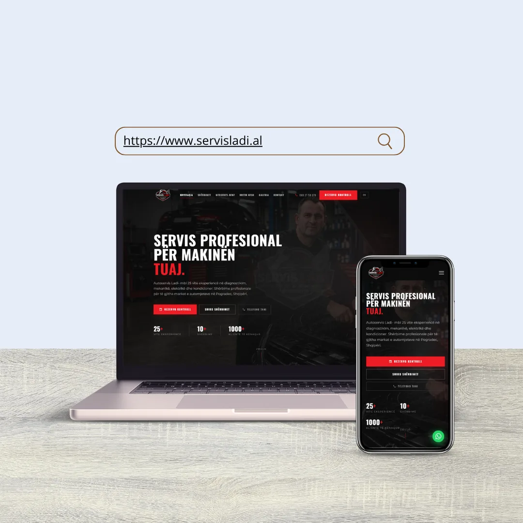 Servis Ladi Pogradec — auto service website for the new Pogradec location
